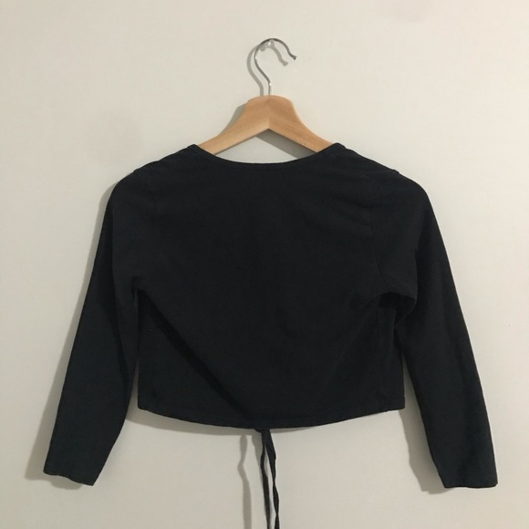 American Apparel V-neck tie-waist crop top - Picture 2 of 2